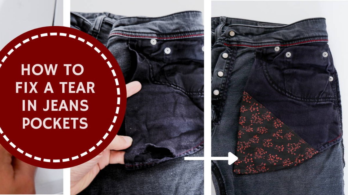 Fix Holes and Tears in Side Pockets of Jeans. – MadamSew