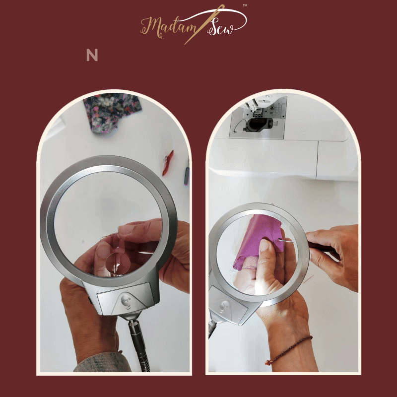 LED Light-Up Magnifier with 1-inch Table Clamp