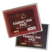 Permanent Fabric Ink Pad - Black or Brick Red