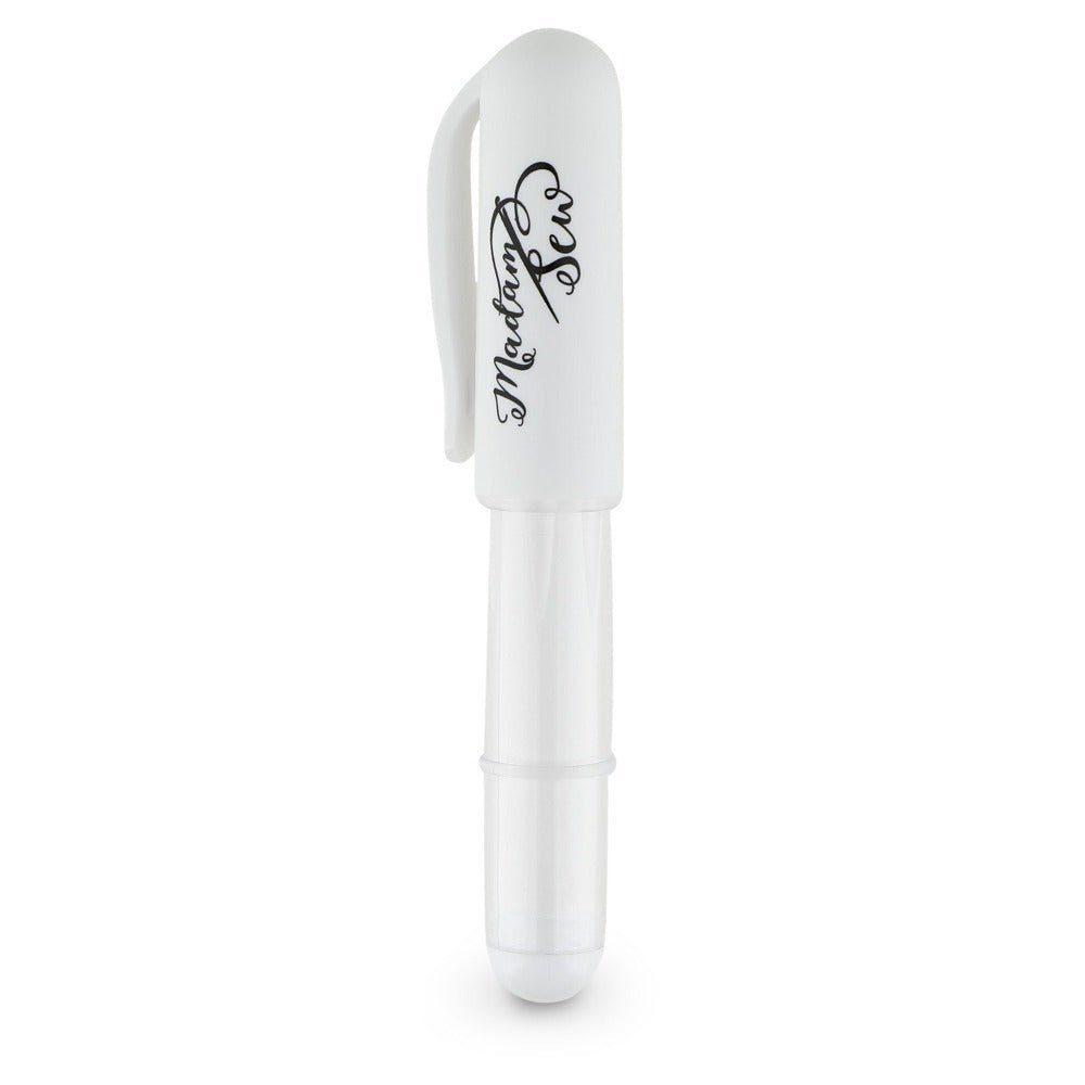 White Chalk Marker for Sewing and Quilting by MadamSew on a white background