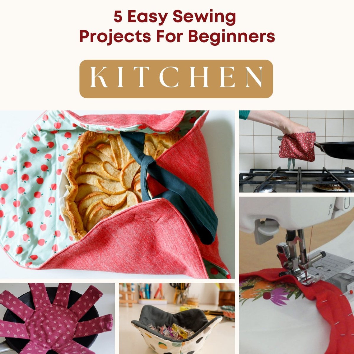 Ebook: Sew 5 Genius Kitchen Projects in 1 Weekend – Even If You’re a Total Beginner - MadamSew