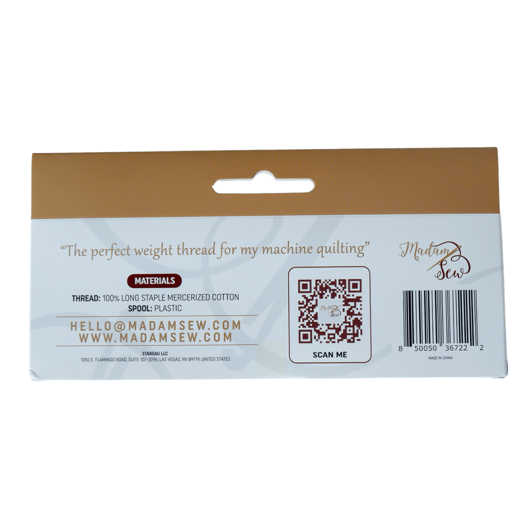 Holiday Must Haves - Cotton Thread Set - For Quilting and Sewing! - 8 Spools, 180 Yards Each - MadamSew