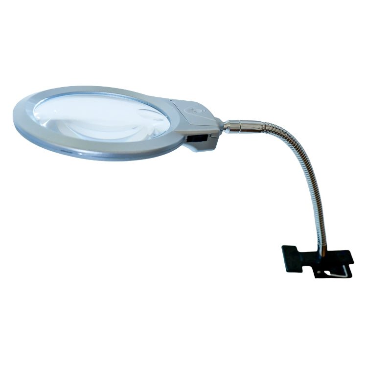 LED Light - Up Magnifier with 1 - inch Table Clamp - MadamSew