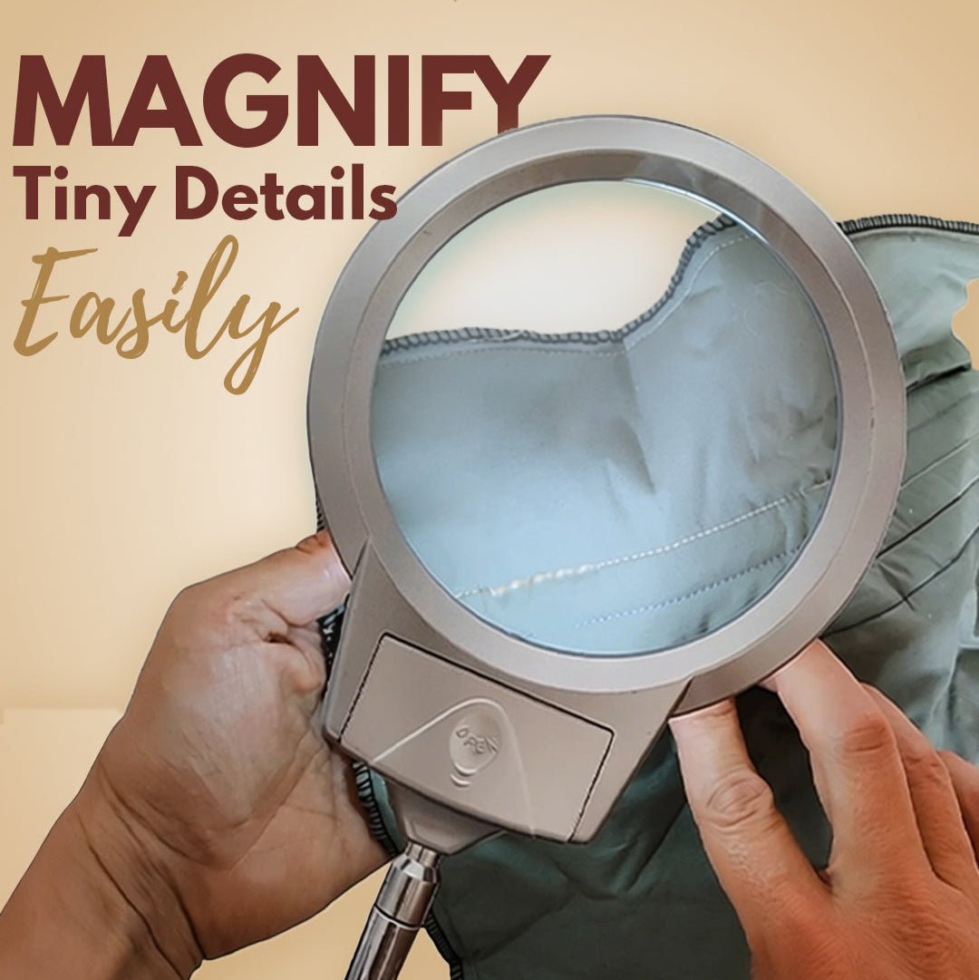 LED Light - Up Magnifier with 1 - inch Table Clamp - MadamSew