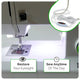 Light strip on a sewing machine with text