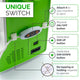 The switch attached to a sewing machine to  switch the light strip on and off.