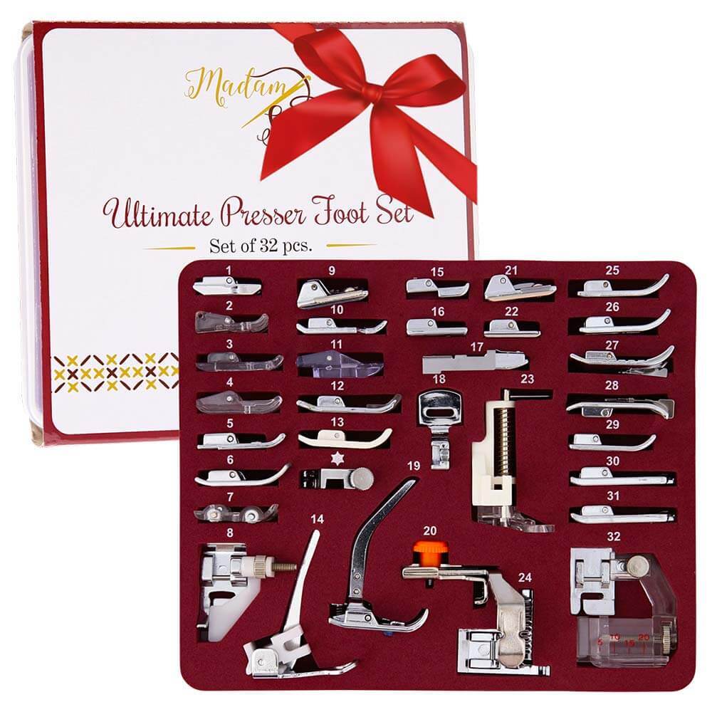 Ultimate Presser Foot Set - 32 metal Feet in a Box by MadamSew