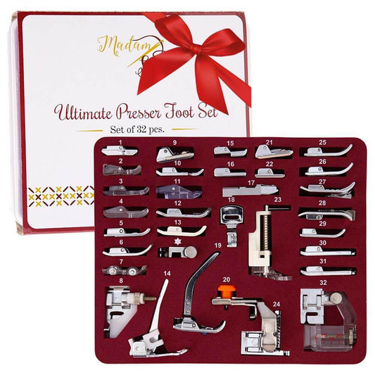 Ultimate Presser Foot Set - 32 metal Feet in a Box by MadamSew