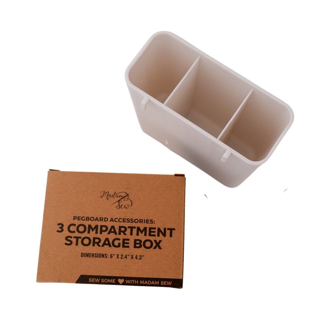 Three-Compartment Box - Pegboard Accessories