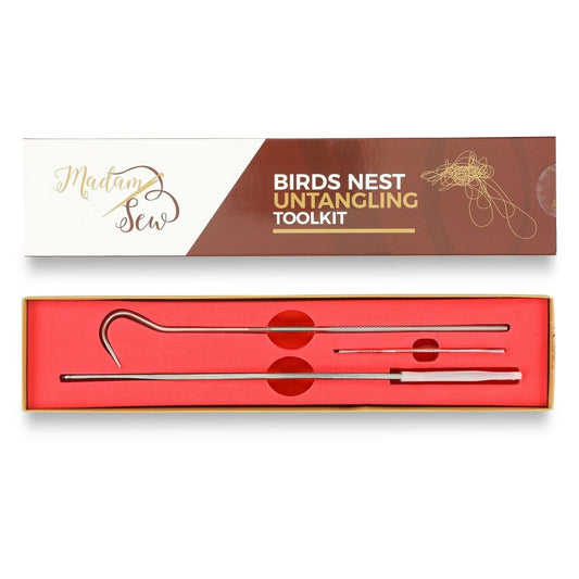 Birds Nest Toolkit tools stored in a nice box by Madam Sew