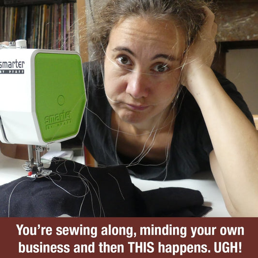 Having a bird nest on your sewing machine is no fun at all