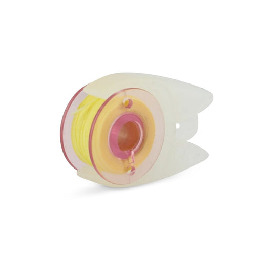 Bobbin Clamp on a bobbin with yellow thread