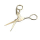 Golden classic Stork Design Scissors on a white background in open position