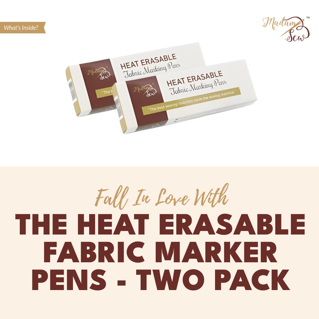 Madam Sew Heat Erasable Fabric Marking Pens - 4 Assorted Colors