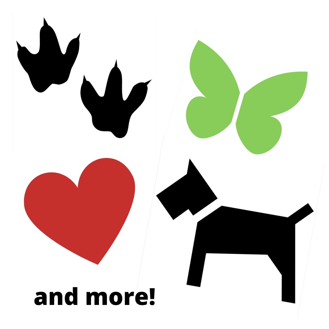 Heat Transfer Vinyl Starter Stencils - easy shapes