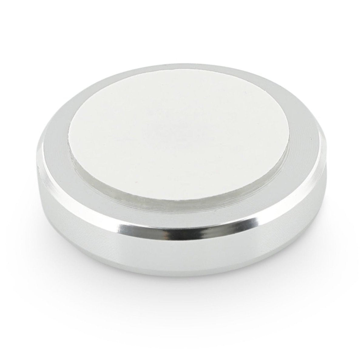 Back of Magic Holder showing the sticker back that is used to adhere this circular magnet to a sewing machine.