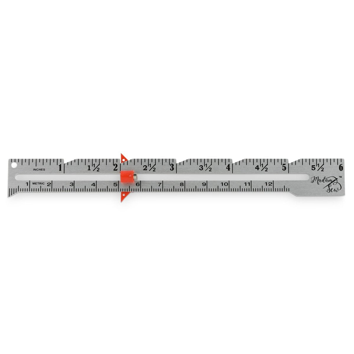 1 Piece Sewing Gauge Metal Slide Gauge Sewing Measuring Tool Quilting Gauge  Ruler For Knitting Suppl
