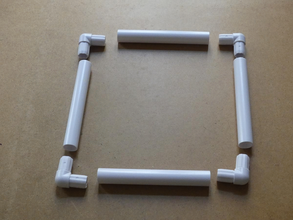 GIF - Quilt Frame Being put together.