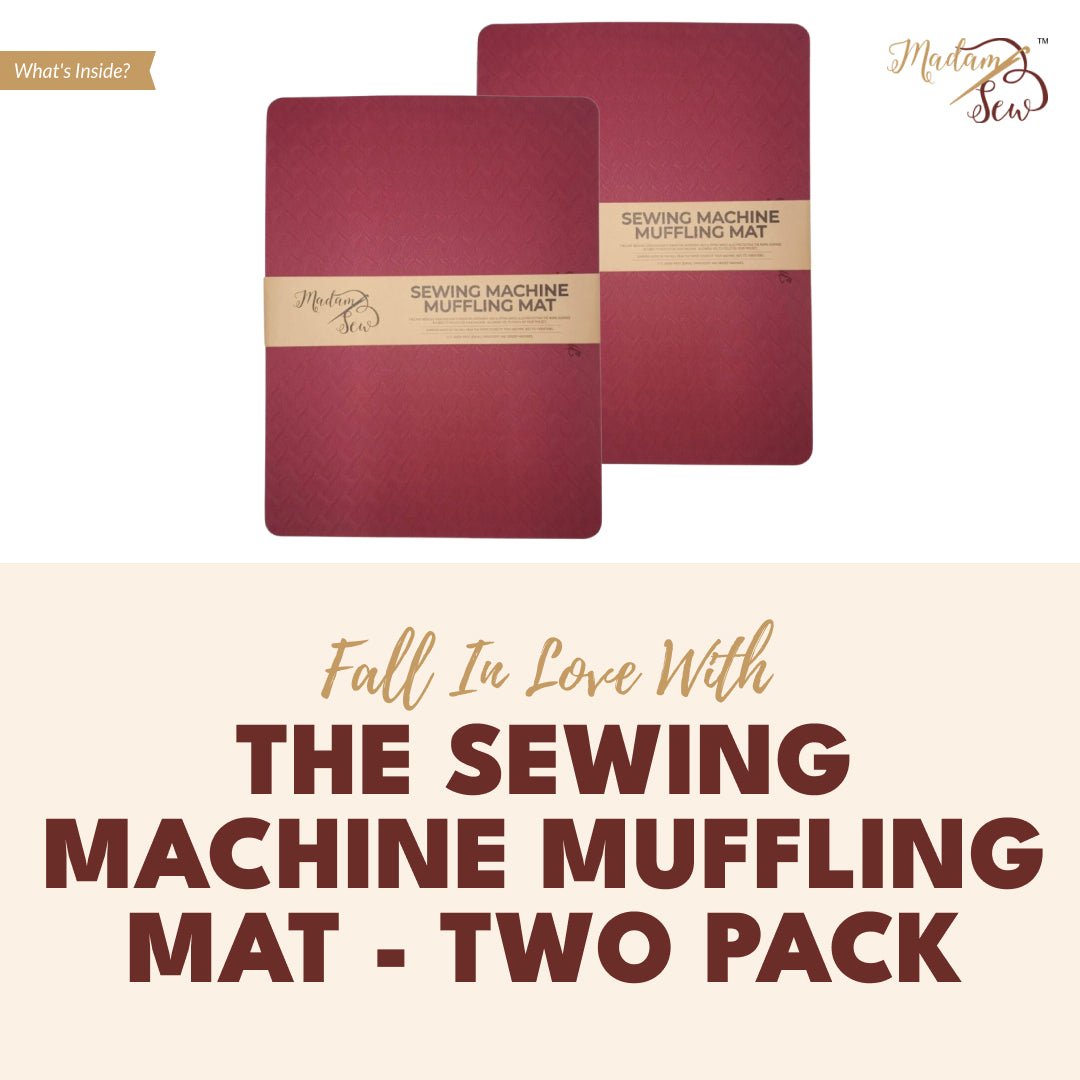 Drydiet 2 Pcs Sewing Machine Muffling Mat Pedal Mat, 15 x 20 and 9 x 14  Sewing Machine Mat Reduce Vibrations Noise - No Slip Rubber Sewing Machine
