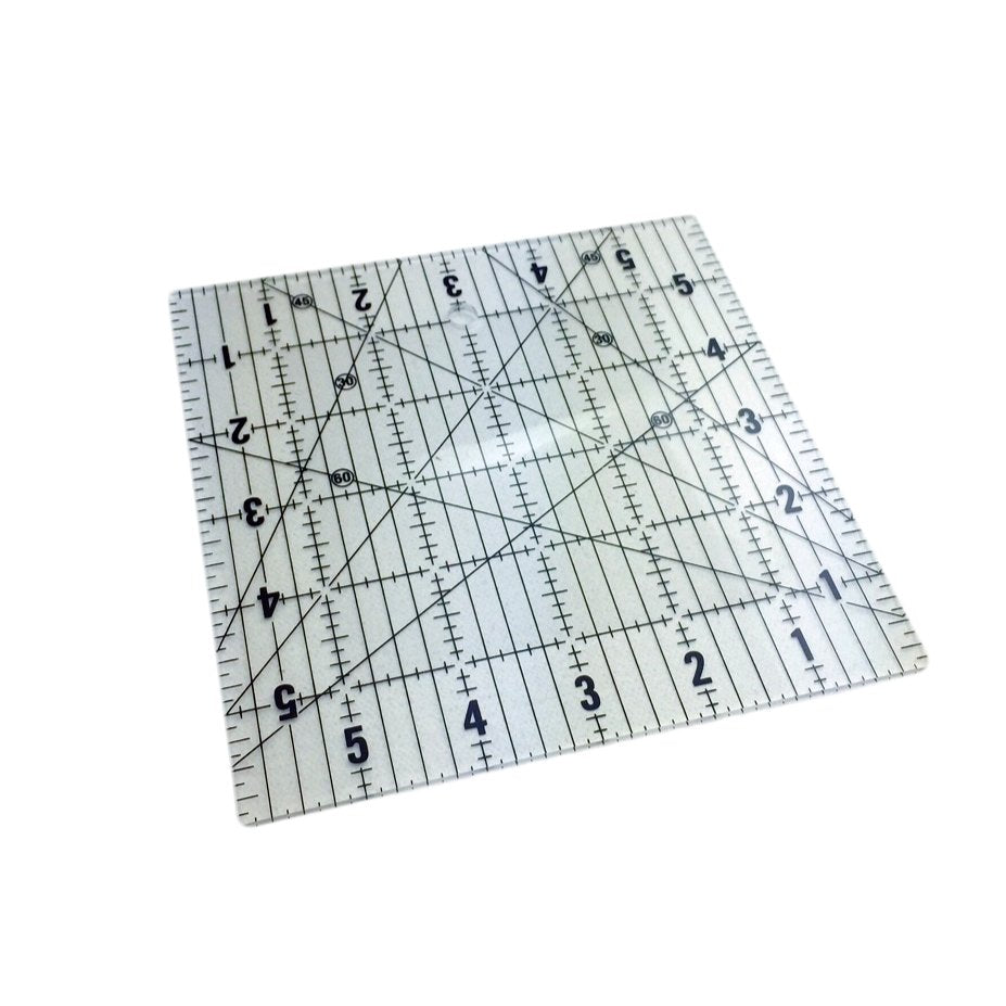 Suwimut Set of 6 Acrylic Quilting Ruler, Transparent Square Quilter Ruler  Fabric Cutting Ruler Clear Acrylic Ruler Ironing Ruler with Double Colored  Grid Lines for Quilting, Sewing