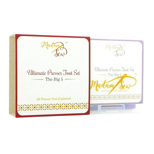 Ultimate Presser Foot Set - Big 5 sleeve and shot of box.