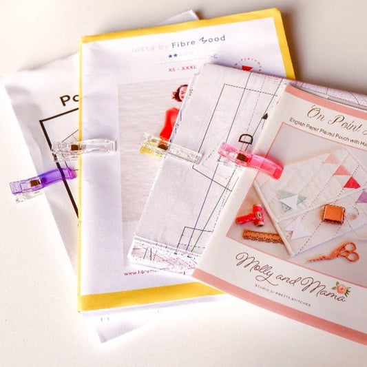XL clips holding sewing patterns