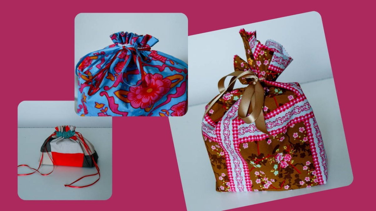 How to Sew Fabric Gift Bags: Reusable, Eco-Friendly Wrapping Ideas ...