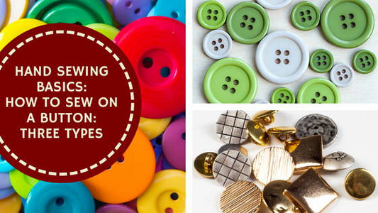 Hand Sewing Basics: How to Sew on a Button - Three Types | MadamSew - MadamSew