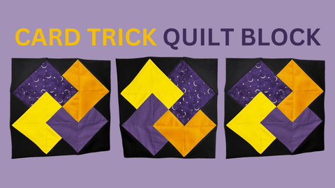 Make a card trick quilt block - MadamSew