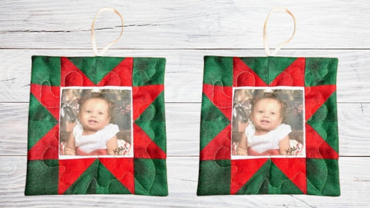 Make A Quilted Patchwork Block Ornament With Photo - MadamSew