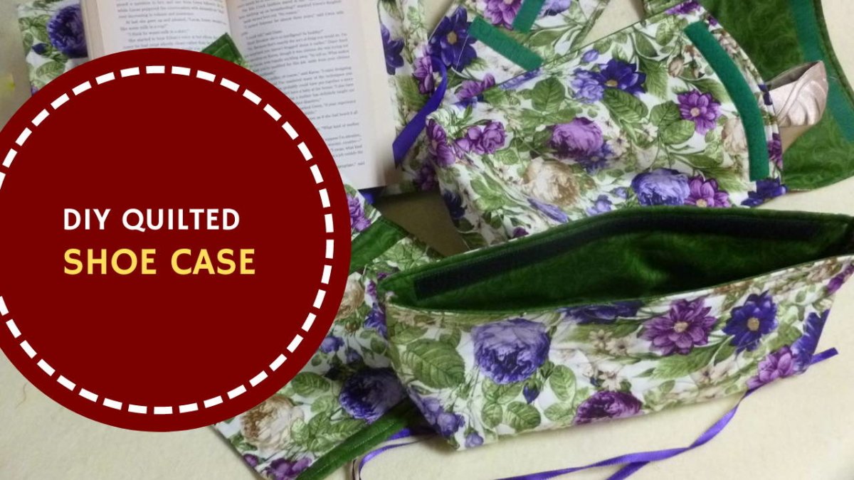 DIY Quilted Shoe Case a Travel Series Tutorial MadamSew
