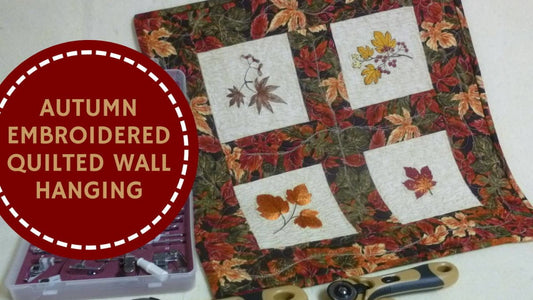 Quilted Wall Hanging with Fall Embroidery Designs | MadamSew - MadamSew