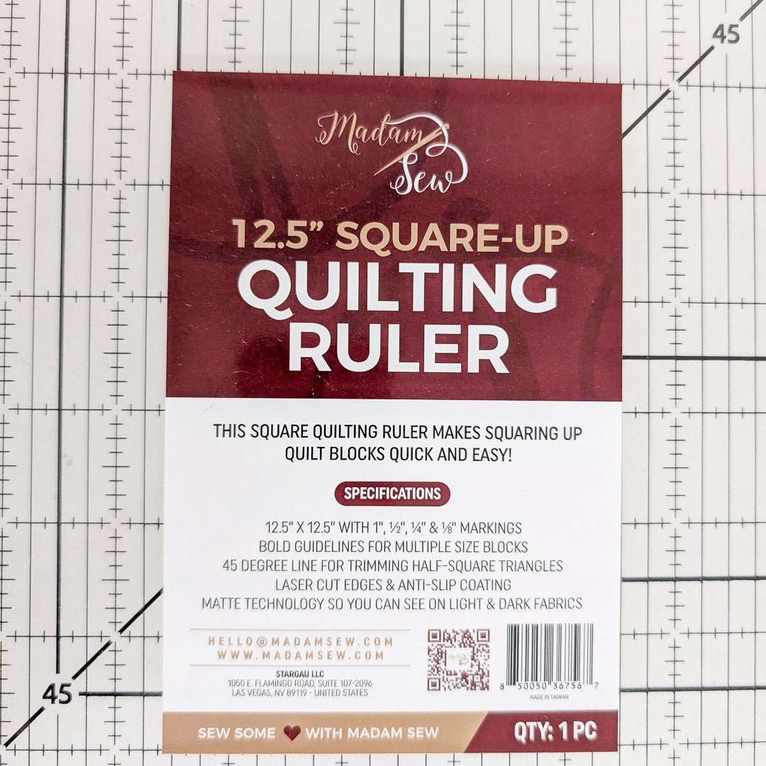 12.5” Square Up Quilting Ruler - MadamSew