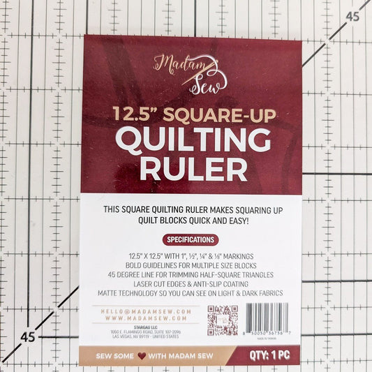 12.5” Square Up Quilting Ruler - MadamSew