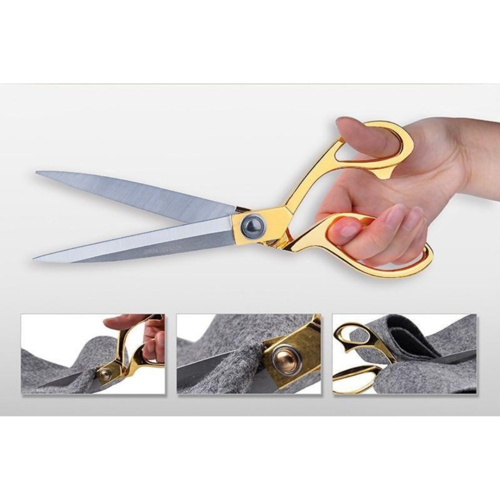 9.5" Gold Handled Stainless Steel Shears - MadamSew