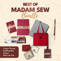 Best of Madam Sew - (Cotton Thread + Muffling Mat + Stamp + Black Ink Pad)