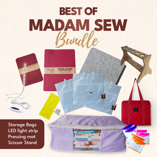 Best of Madam Sew - Favourite Tools with 3 White Project Bags
