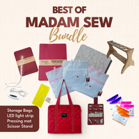 Best of Madam Sew - Small Accessories Bag with 2 Light Pink + 1 White Project Bags