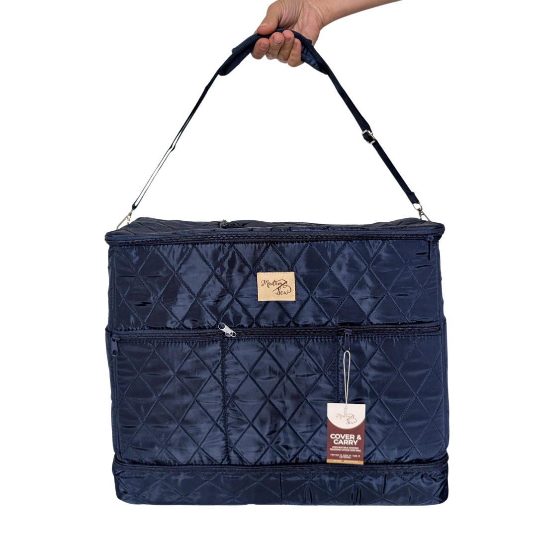 Cover & Carry sewing machine bag with shoulder strap and exterior pockets