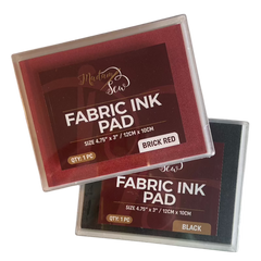 Permanent Fabric Ink Pad - Black or Brick Red