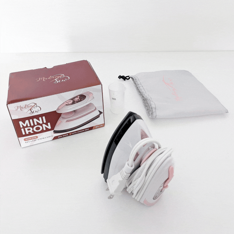GIF of the Madam Sew Mini Iron.