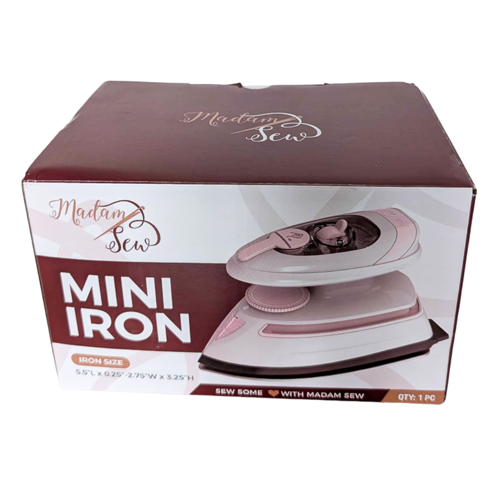 Madam Sew Mini Iron Package Front.