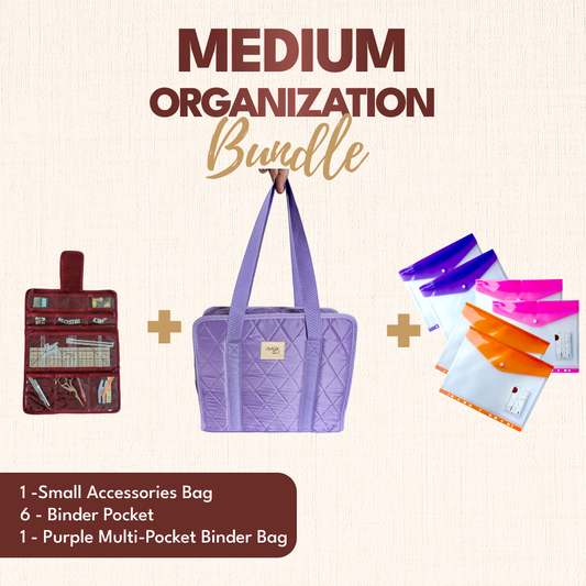 Medium Organization Bundle - Purple Binder Pocket