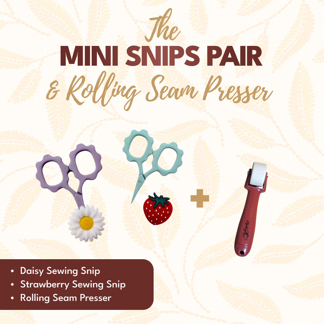 Mini Snips Pair plus Seam Roller