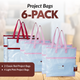 Project Bags - 6 Pack - Four Light Pink