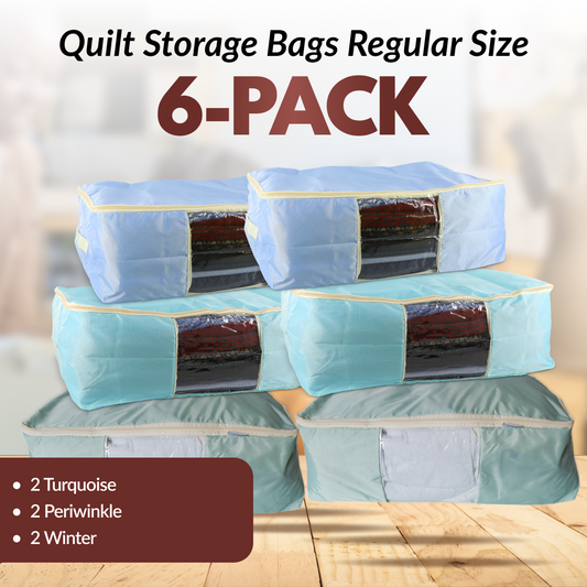 Quilt Storage Bags - 6 Pack - Regular Size