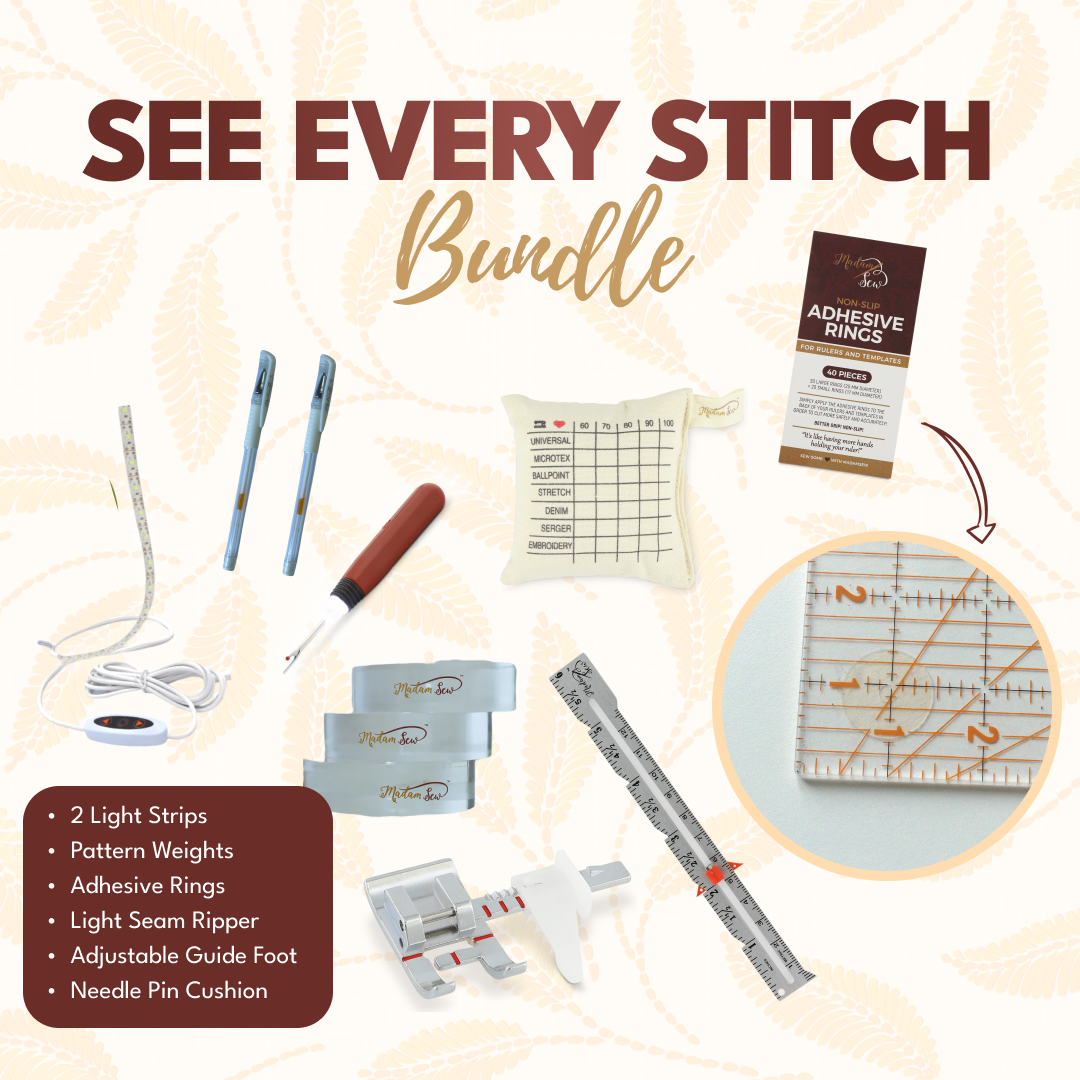 See Every Stitch - 10 Piece Low Vision Sewing Tool Set