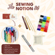 Sewing Notions Set - Zippers, Snap Buttons, Gauge, Pincushion & Tube Turners