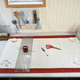 Madam Sew Self Healing Cutting Mat being used to cut fabric