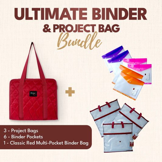 Ultimate Binder & Project Bag Bundle - Red